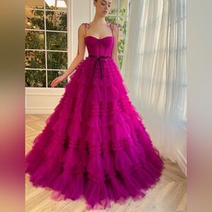 Teuta matoshi ruffled romance gown